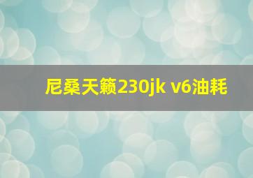 尼桑天籁230jk v6油耗